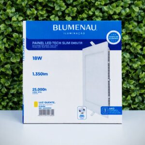 Painel de Led Embutir Quadrado 18W 1350Lm Bivolt Blumenau