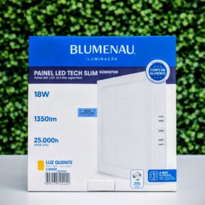 Painel de Led Sobrepor Quadrado 18W 1350Lm Bivolt Blumenau