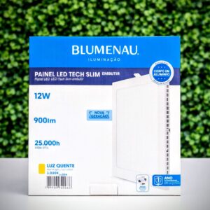Painel de Led Embutir Quadrado 12W 900Lm Bivolt Blumenau