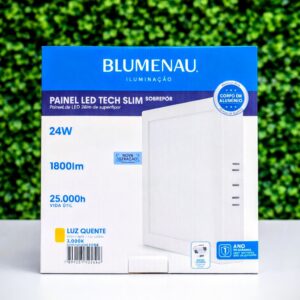 Painel de Led Sobrepor Quadrado 24W 1.800Lm Bivolt Blumenau