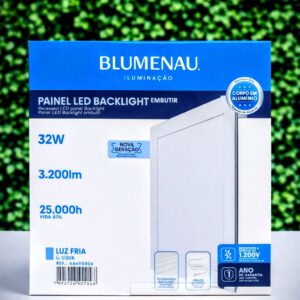 Painel Backlight Led Embutir Quadrado 32W 3.200Lm Bivolt Blumenau