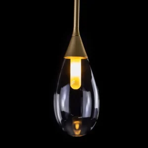 Pendente Mayla 1Xg9 Ouro Fosco / Transp. Lt004-Cl Starlux