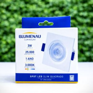 Spot Led Embutir Quadrado 3W Bivolt Blumenau