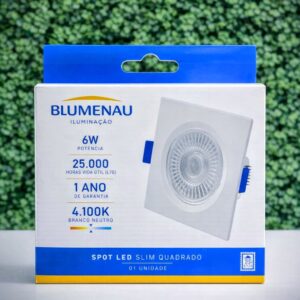 Spot Led Embutir Quadrado 6W Bivolt Blumenau