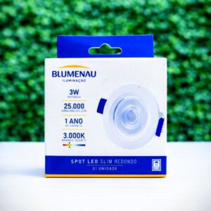 Spot Led Embutir Redondo 3W Bivolt Blumenau