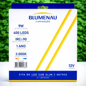 Fita Flex Led Cob Slim 9W/M 12V 810Lm Ip20 5M Blumenau