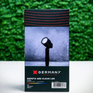 Espeto Led Clear Abs 6W 6.500K Bivolt Ip65 Preto Germany