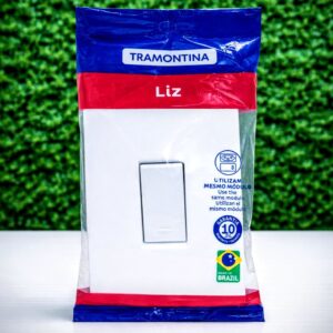 Conjunto Interruptor 1 Tcl Simples 10A/250V Liz Branco Tramontina