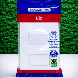 Conjunto Interruptor 2 Tcls Simples 10A/250V Liz Branco Tramontina