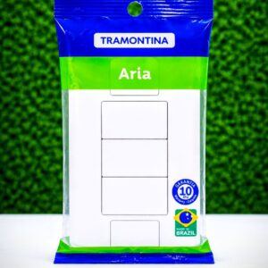 Conjunto Interruptor 3 Tcl Simples 6A/250V Aria Branco Tramontina