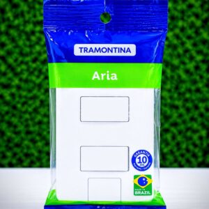 Conjunto Interruptor 2 Tcl Simples 6A/250V Aria Branco Tramontina