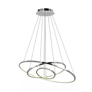 Pendente Dandara Led 60W 2700K 60Cm Cromo Preto Starlux