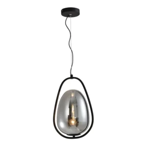 Pendente Uovo 1Xe27 Preto Fosco Zr078-Sky Starlux