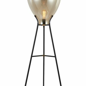 Coluna   Amora  Preto Fosco Âmbar 1Xe27 Zr022-Fl Starlux